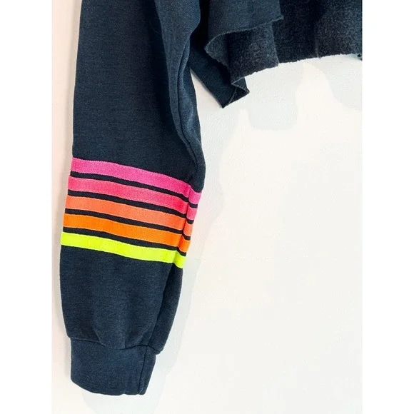 Aviator nation rugby stitch cropped sweatshirt, Size S, Excellent condition - Picture 4 of 10